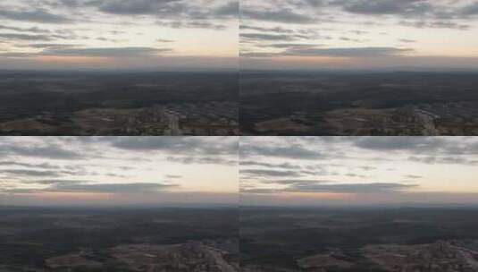 竖版航拍夕阳晚霞日落火烧云高清在线视频素材下载