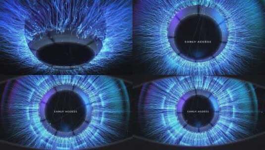 未来科技眼睛效果标志展示开场AE模板高清AE视频素材下载