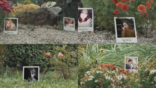 清新简约花园草丛照片展示AE模板高清AE视频素材下载