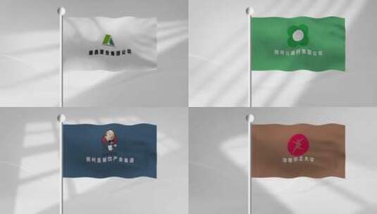 10款商务高端企业旗帜LOGOAE模板高清AE视频素材下载