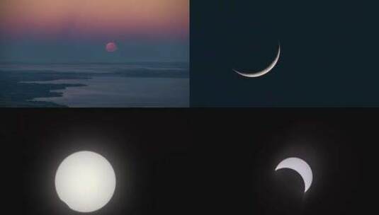 月亮太阳移动轨迹高清在线视频素材下载