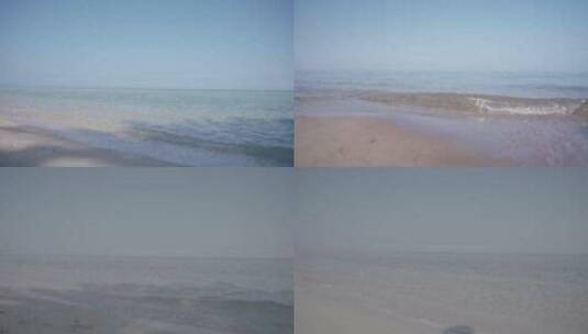 海边沙滩海水打向岸边高清在线视频素材下载