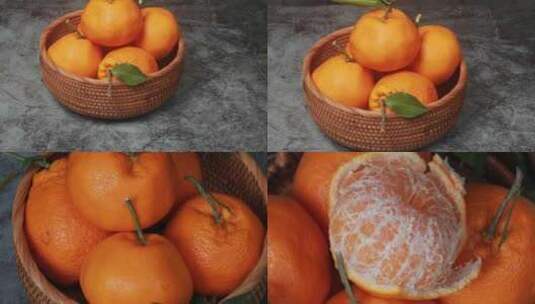 装在精致果篮里的丑橘高清在线视频素材下载