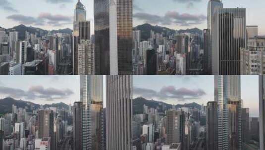 香港CBD建筑航拍高清在线视频素材下载