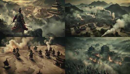 中国古代战争 地图  交战 三国高清在线视频素材下载