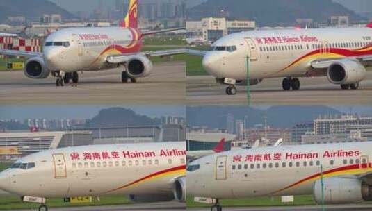 8K深圳宝安飞机场客机7高清在线视频素材下载
