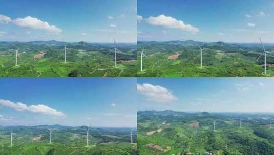 航拍能源发电高山风车高清在线视频素材下载