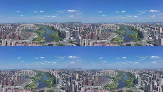 中国辽宁沈阳沈北新区蒲河生态廊道高清在线视频素材下载