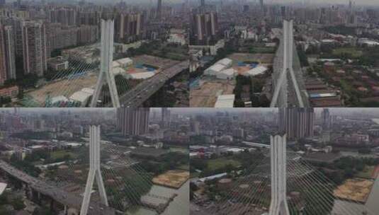 广州鹤洞大桥立交桥航拍素材高清在线视频素材下载