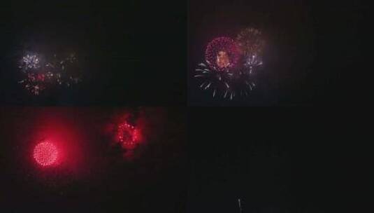 南京玄武湖唯美绚丽烟花实拍素材高清在线视频素材下载