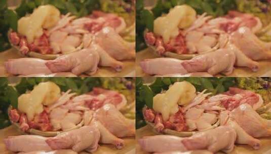 猪蹄鸡腿鸡蛋鸭货各种卤肉原材料 (12)高清在线视频素材下载
