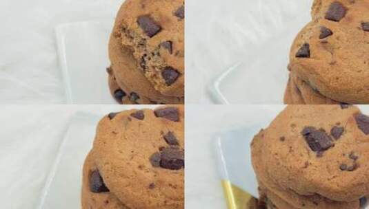 曲奇饼干巧克力饼干高清在线视频素材下载