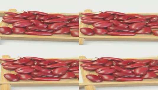 4K健康营养食物五谷杂粮红色芸豆高清在线视频素材下载