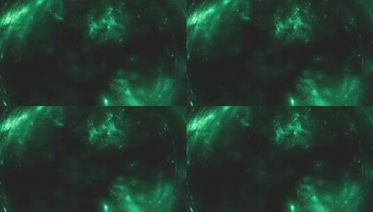 太空绿色抽象的银河系高清在线视频素材下载