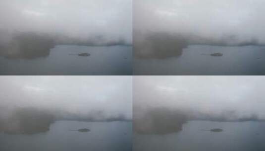 云和雾在河水上方高清在线视频素材下载