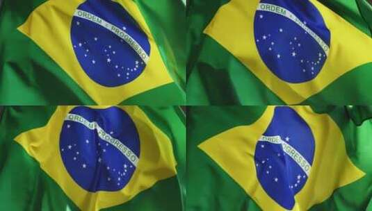 巴西国旗挥舞高清在线视频素材下载
