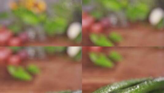 绿色食品瘦身蔬菜黄瓜高清在线视频素材下载
