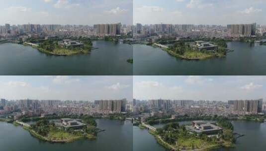 湖南岳阳城市风光宣传片航拍高清在线视频素材下载