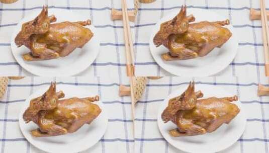 红烧鸽子美食传统小吃高清在线视频素材下载