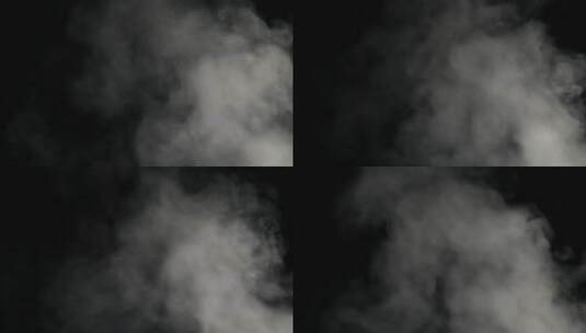 黑色背景上的攻击性烟雾高清在线视频素材下载