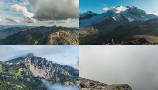 山脉延时云海风景高清在线视频素材下载