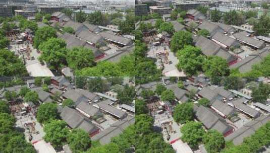 西安城墙永兴坊老城区建筑古都高清在线视频素材下载