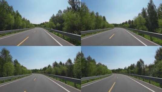 开车行驶在街道马路上 第一视角高清在线视频素材下载