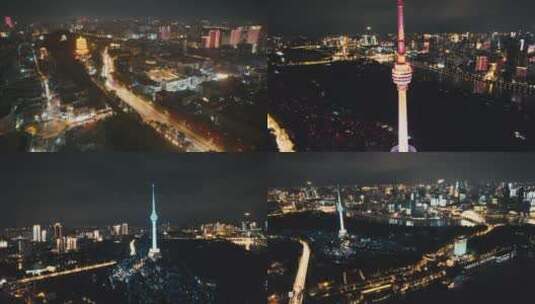 武汉夜景延时高清在线视频素材下载