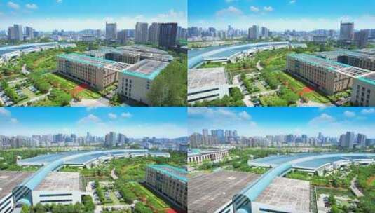 浙江省杭州市滨江区工业园区高清在线视频素材下载