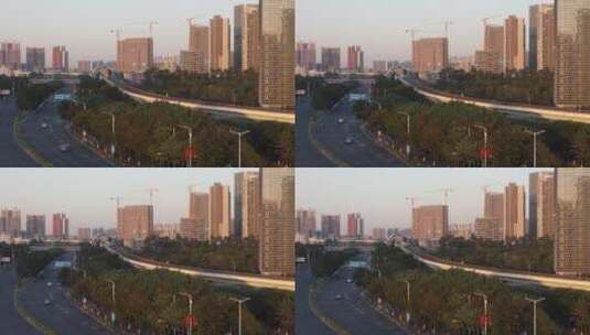 广州南沙区城市风光航拍高清在线视频素材下载