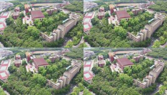 福建省泉州市洛江区马甲镇仰恩大学航拍校园高清在线视频素材下载