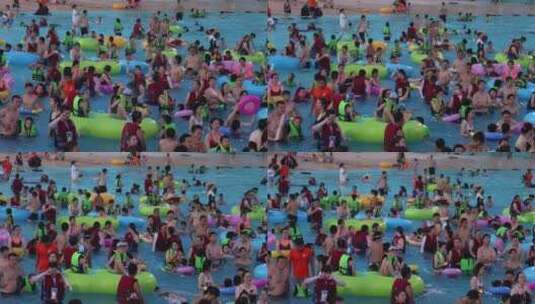 水上乐园冲浪游乐场欢乐世界欢乐谷高清在线视频素材下载