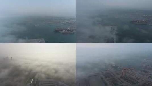 平流雾航拍海面高清在线视频素材下载