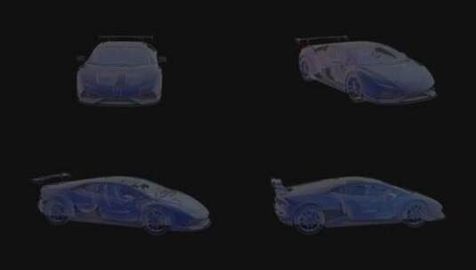 智能科技全息投影跑车高清在线视频素材下载