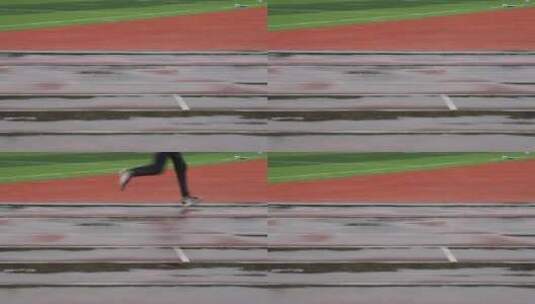 学校运动场上跑步特写镜头合集高清在线视频素材下载