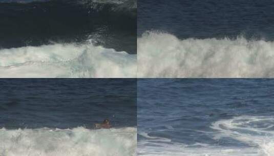 冲浪者在海洋里冲浪高清在线视频素材下载