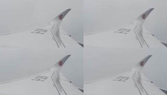 高空巡航中的中国国际航空航班旅客客舱视角高清在线视频素材下载