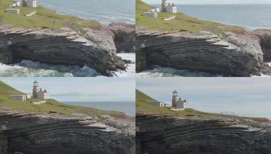 海边悬崖上的灯塔高清在线视频素材下载