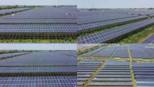 太阳能光伏板发电厂绿色能源清洁能源高清在线视频素材下载