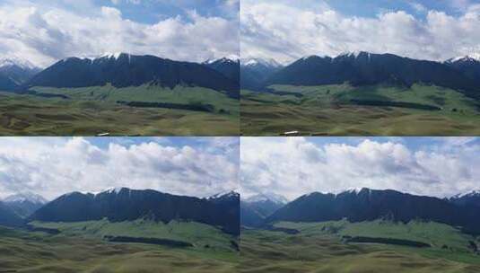 新疆人体草原无人机延时高清在线视频素材下载