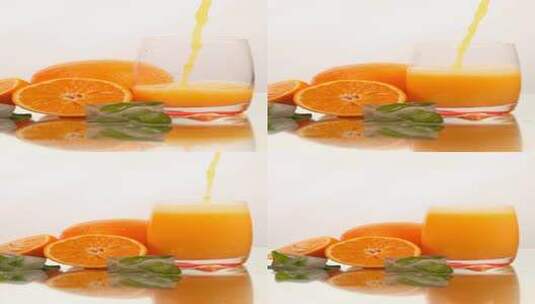 竖版倒一杯橙汁高清在线视频素材下载