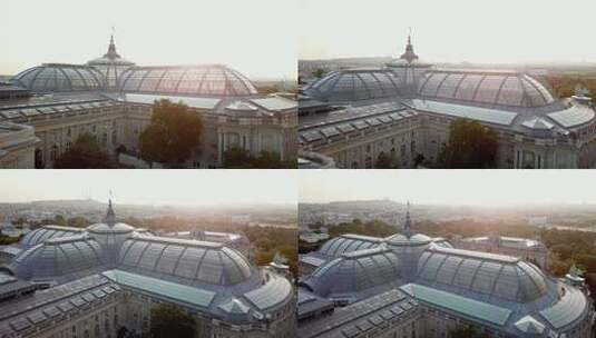 鸟瞰巴黎大皇宫高清在线视频素材下载