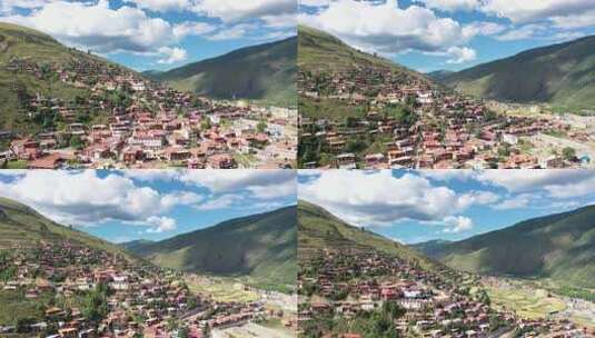西藏 航拍 建筑 空镜高清在线视频素材下载