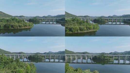 四川遂西高速赤城湖大桥高清在线视频素材下载
