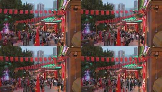 香港街头五星红旗港旗高清在线视频素材下载
