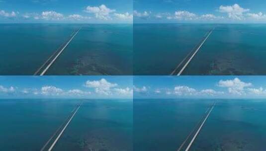 7英里桥地标方式到基韦斯特，佛罗里达群岛，美国。高清在线视频素材下载