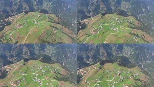 山顶上的村庄高清在线视频素材下载