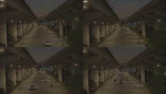 夜景城市车流视频素材高清在线视频素材下载