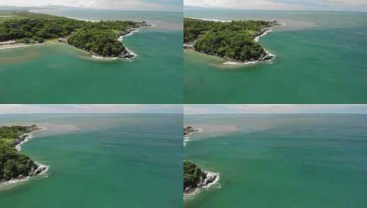 海面上的一个岛屿高清在线视频素材下载