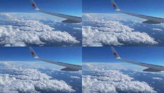 飞机俯瞰云高清在线视频素材下载